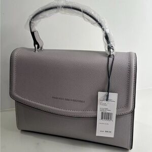 French Connection satchel top handle Handbag lilac structured purse cros…‎